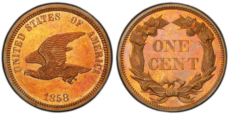 1858 Proof Cent Pattern - J-206