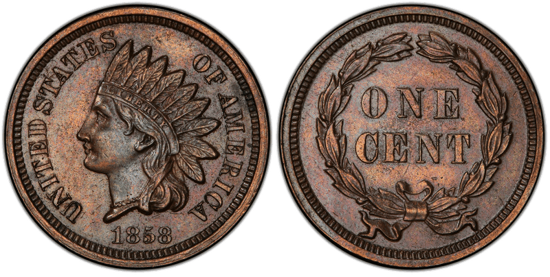1858 Proof Cent Pattern - J-209