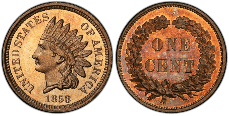 1858 Proof Cent Pattern - J-211