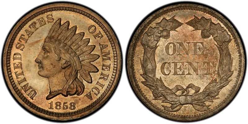 1858 Proof Cent Pattern - J-213
