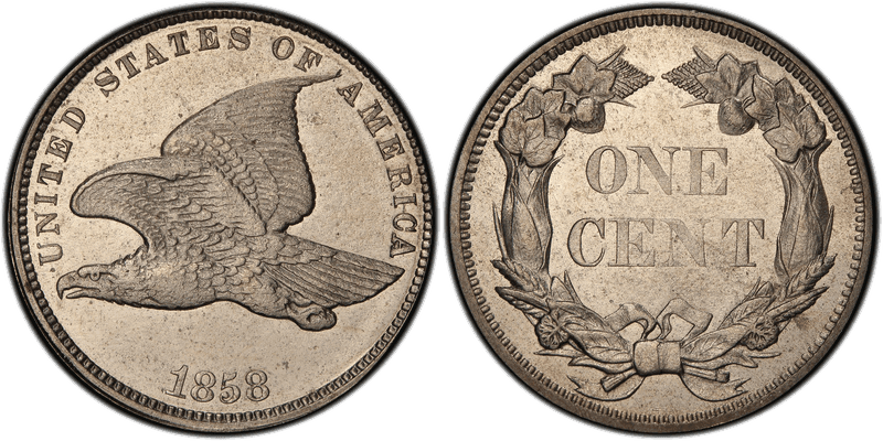1858 Proof Cent Pattern - J-217a