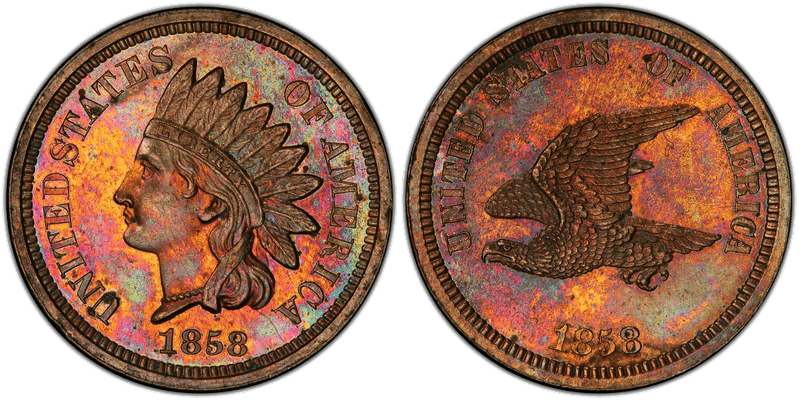1858 Proof Cent Pattern - J-220