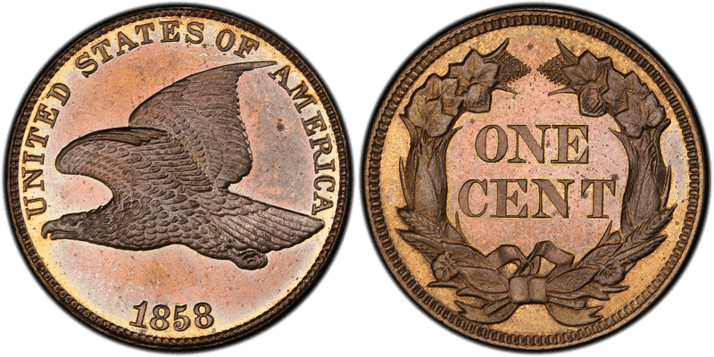 1858 Flying Eagle Cent - Proof Large Letters