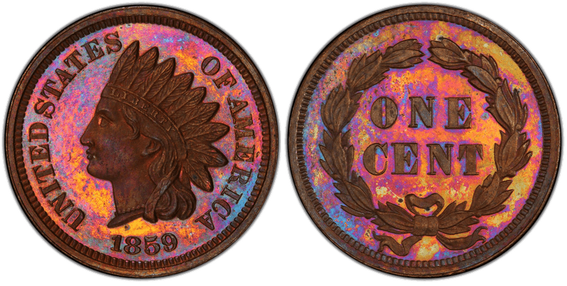 1859 Proof Cent Pattern - J-230