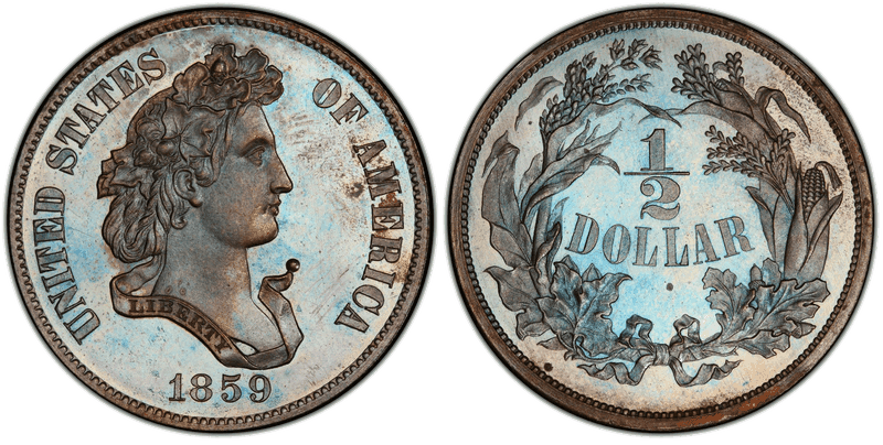 1859 Proof Half Dollar Pattern - J-240