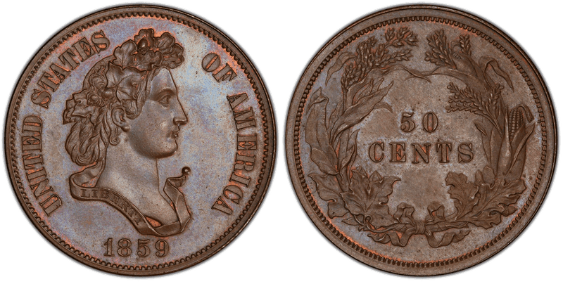 1859 Proof Half Dollar Pattern - J-242