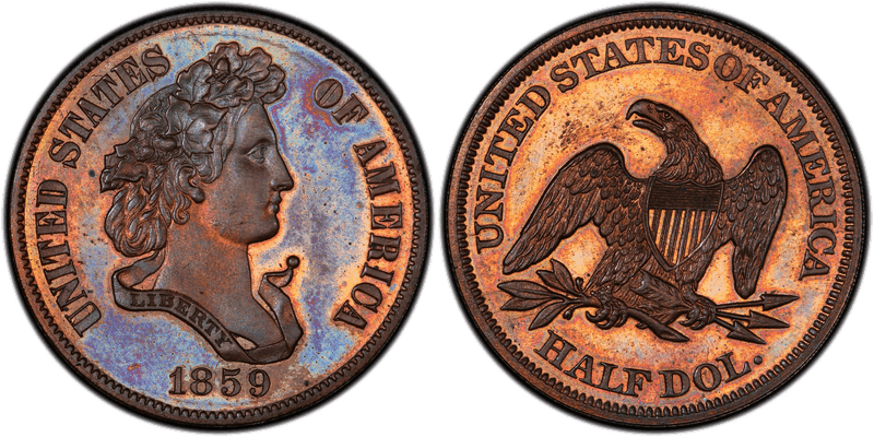 1859 Proof Half Dollar Pattern - J-244