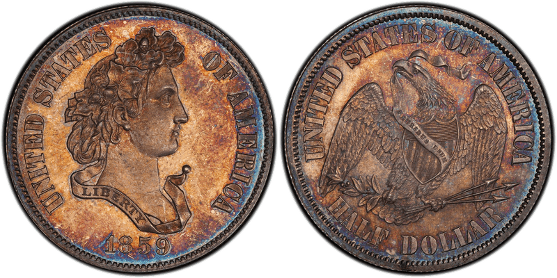 1859 Proof Half Dollar Pattern - J-245