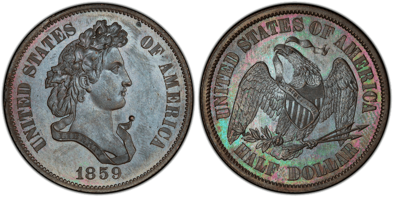 1859 Proof Half Dollar Pattern - J-246