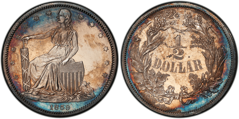 1859 Proof Half Dollar Pattern - J-249