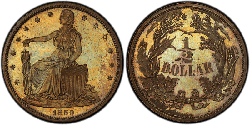 1859 Proof Half Dollar Pattern - J-250