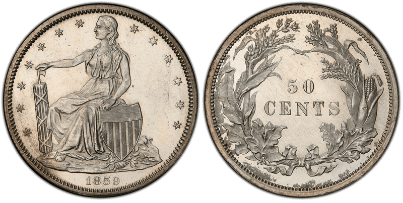 1859 Proof Half Dollar Pattern - J-251