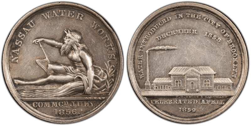 1859 So-Called Dollar HK-589c, Nassau Water Works