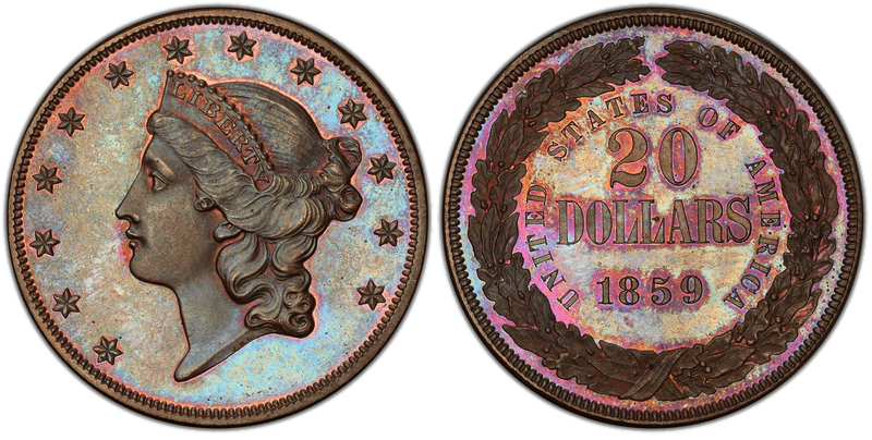 1859 Proof Double Eagle Pattern - J-258