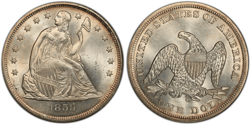 1859 (O) Seated Liberty Dollar