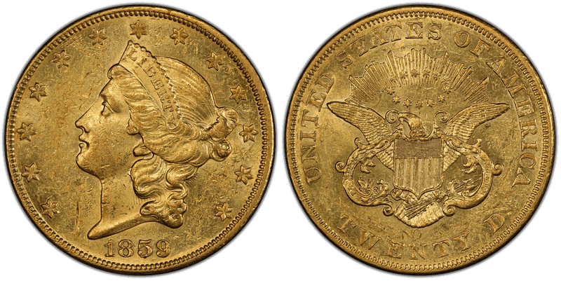 1859 Liberty Head Double Eagle