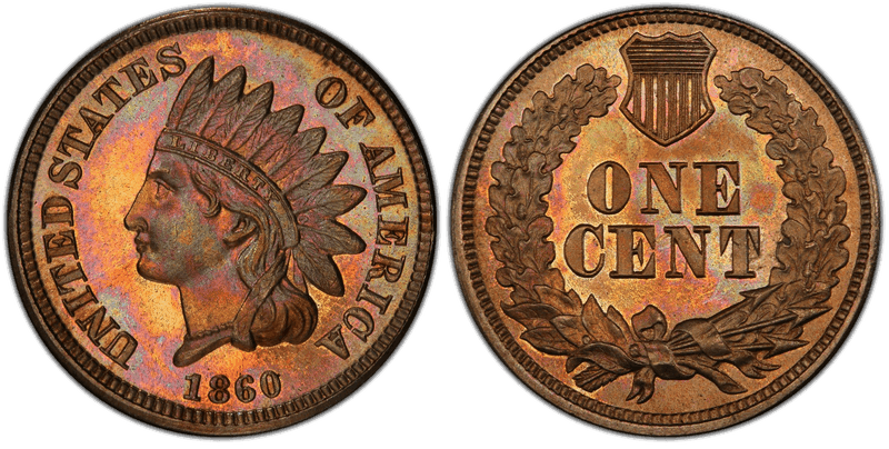 1860 Indian Head Cent Base