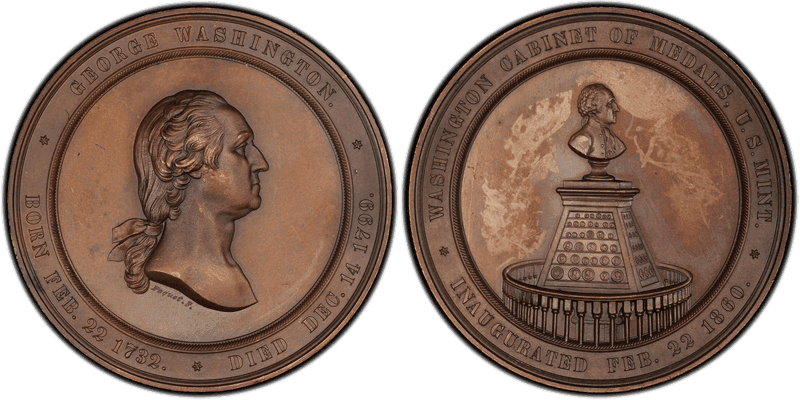 1860 Medal Baker-326A Bronze Mint Cabinet Medal