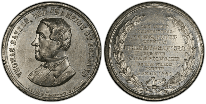 1860 Hk-10a Sayers, Champion of England Dollar