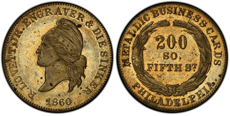 1860 Token Miller Pa-354, R. Lovett Jr.