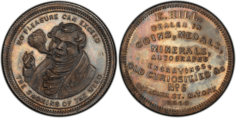 (1860) Silver Token NY-NY 317, E. Hill