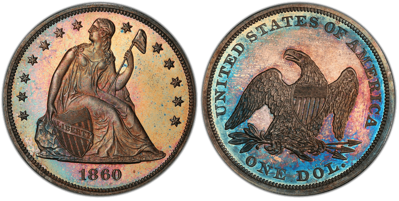 1860 Seated Liberty Dollar