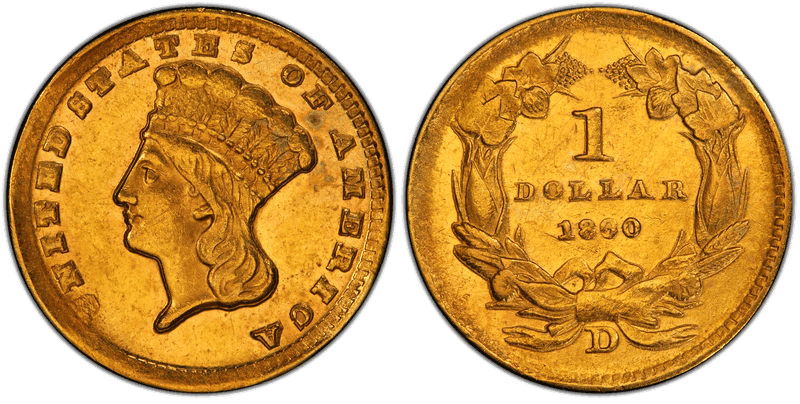1860 Liberty Gold Dollar