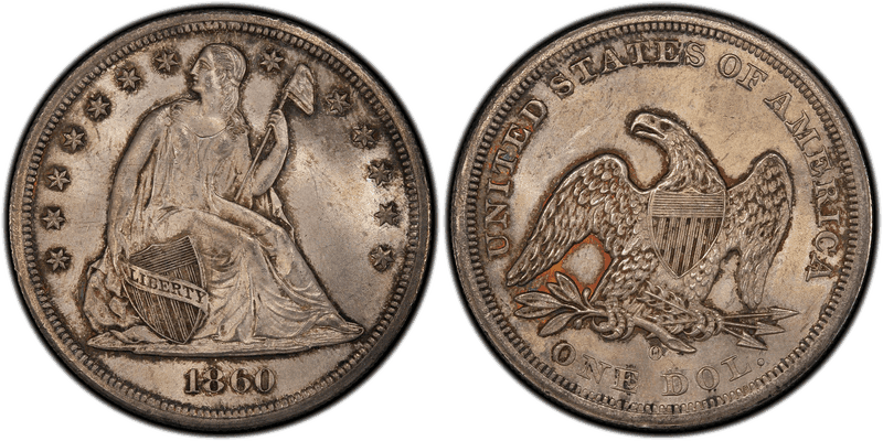 1860 (O) Seated Liberty Dollar