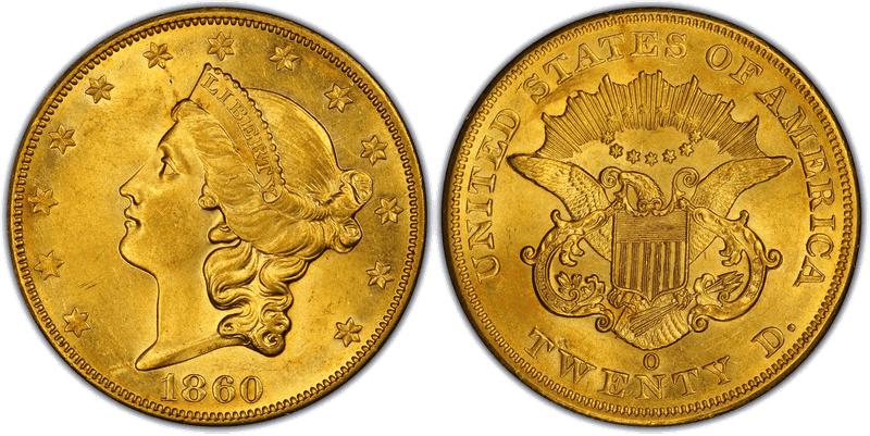1860 Liberty Head Double Eagle