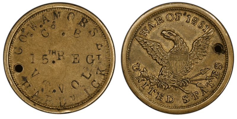 1861 Medal M&S-5A Brass War of 1861 Dog Tag