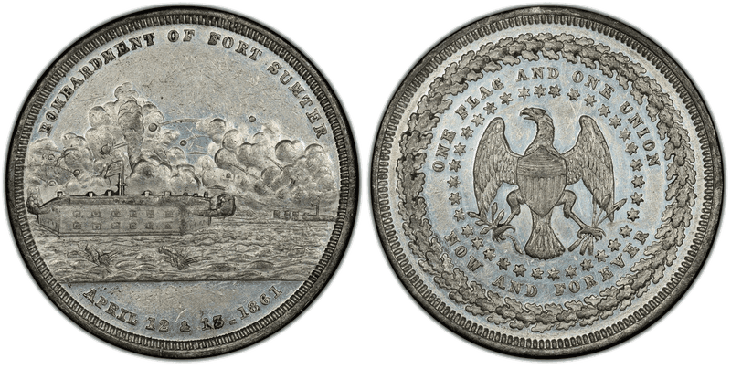 1861 HK-11d, Bombardment of Fort Sumter-Type 2 Dollar