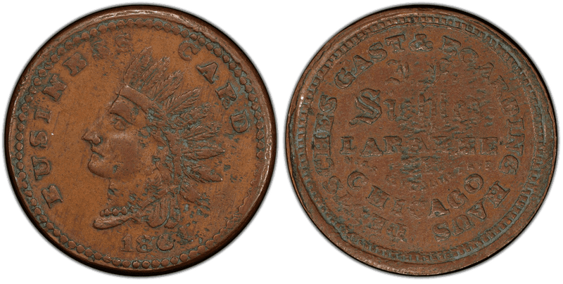 (1861) Copper Civil War Store Card F-150BB-5a, J.F. Siehler IL