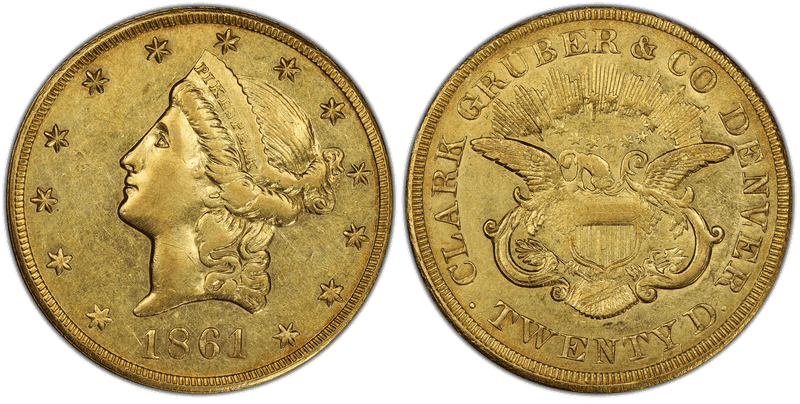 1861 Clark, Gruber & Co. Twenty Dollar