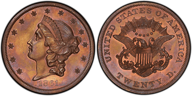 1861 Proof Double Eagle Pattern - J-289