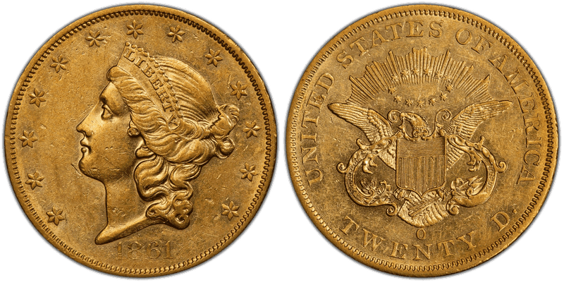 1861 Liberty Head Double Eagle
