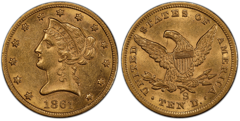 1861 Liberty Head Eagle