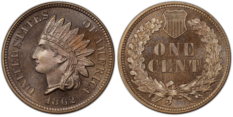 1862 Indian Head Cent Base
