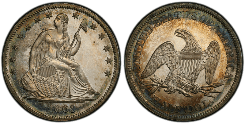 1863 Seated Liberty Half Dollar