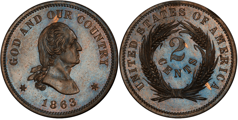 1863 Two Cent Patterns