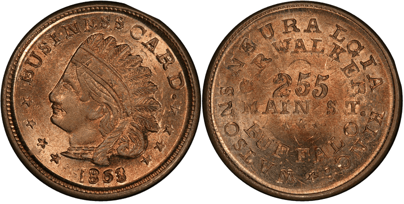 (1863) Civil War Store Card F-105R-1do, NY