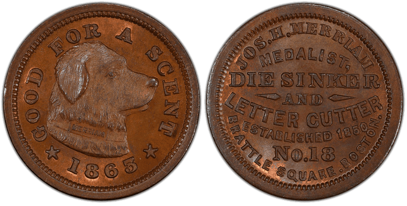 (1863) Civil War Store Card F-115E-1a, Good for a Scent MA