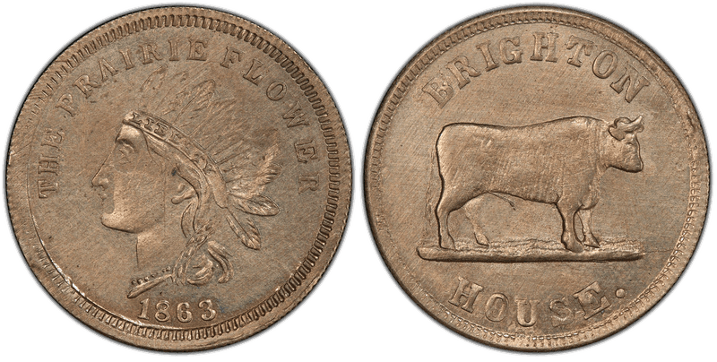 (1863) Copper-Nickel Civil War Store Card F-165R-22d, Lew. Boman OH