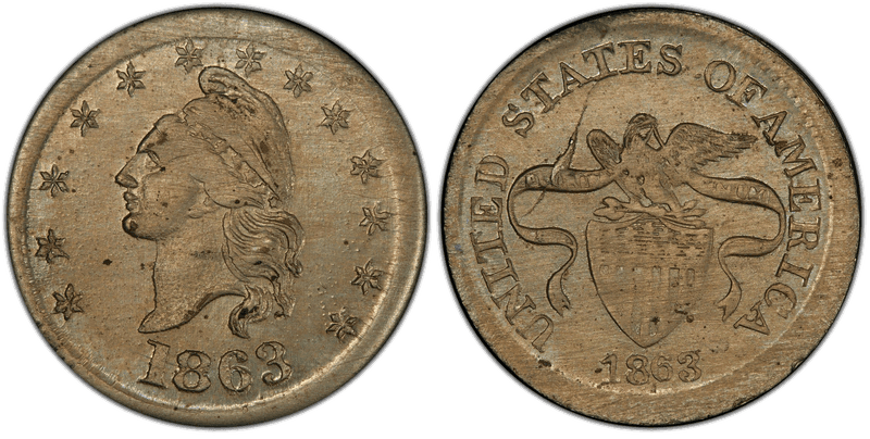 (1863) Civil War Patriotic Token F-1/198c, United States
