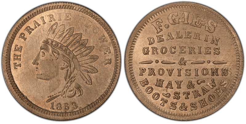 (1863) Copper-Nickel Civil War Store Card F-225AFa-9d, F. Geiss MI