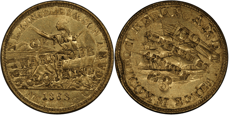(1863) Civil War Patriotic Token F-258/446bo