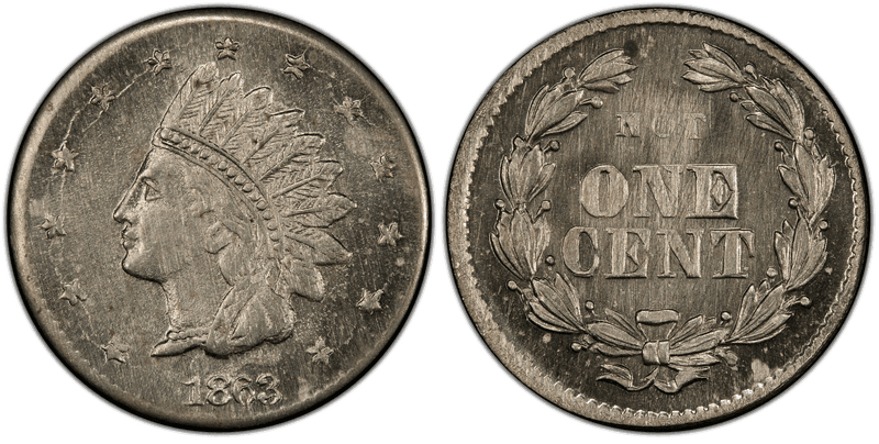 (1863) White Metal Civil War Patriotic Token F-68/360e, Not One Cent