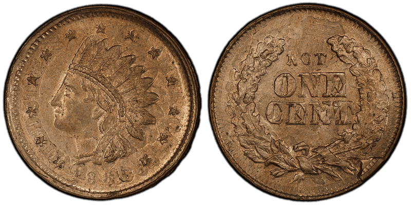(1863) Copper-Nickel Civil War Patriotic Token F-69/369do, Not One Cent