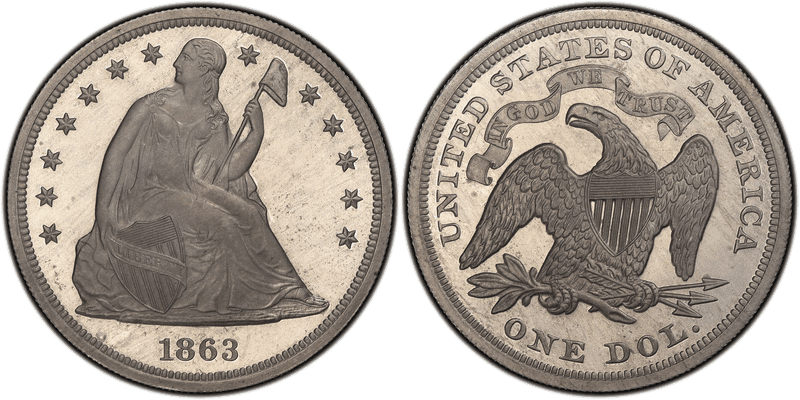 1863 Proof Dollar Pattern - J-347