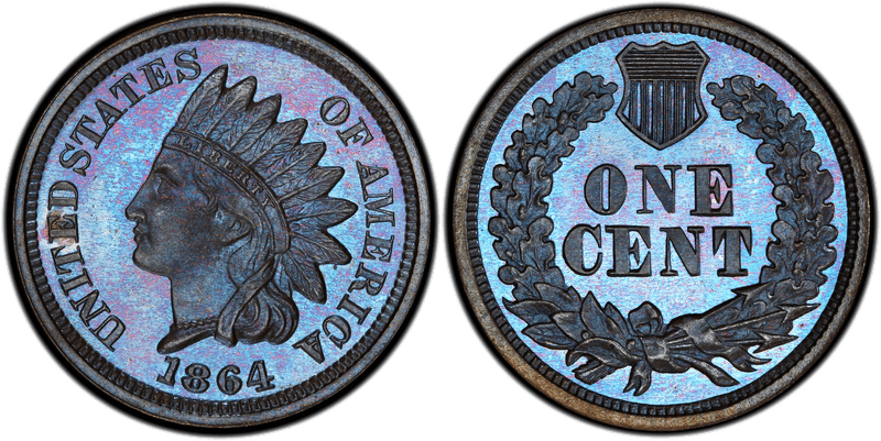 1864 Indian Head Cent Base