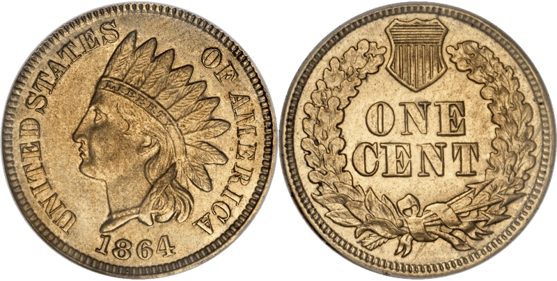 1864 Proof Cent Pattern - J-353